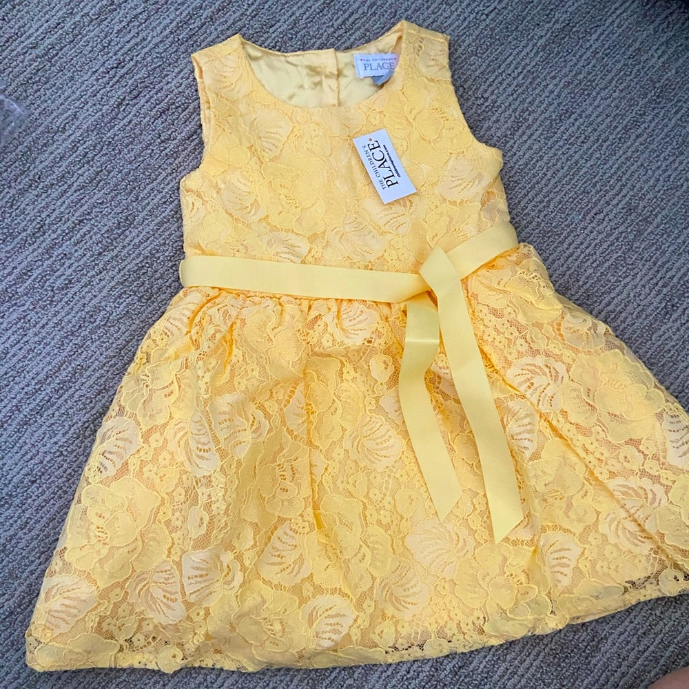 NWT Lacy yellow girls dress
